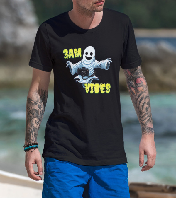 3AM Vibes Ghost With Camera T-Shirt