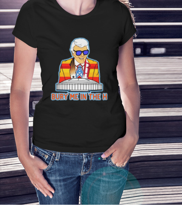 Muddy Marvin Bury Me In The H Iconic Colorful Figure With Houston Landmark T-Shirt