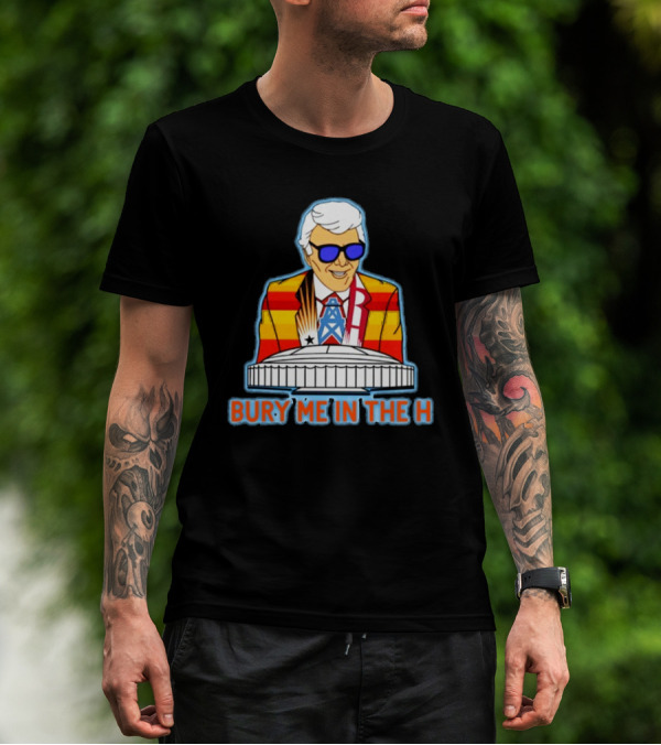 Muddy Marvin Bury Me In The H Iconic Colorful Figure With Houston Landmark T-Shirt
