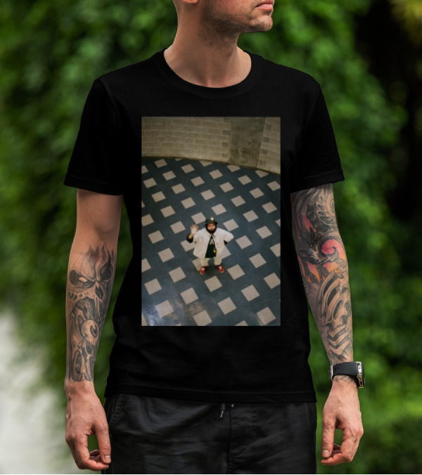 Macdemarcoshop Mac Photo Off White Checkered Floor Outfit Red Shoes T-Shirt
