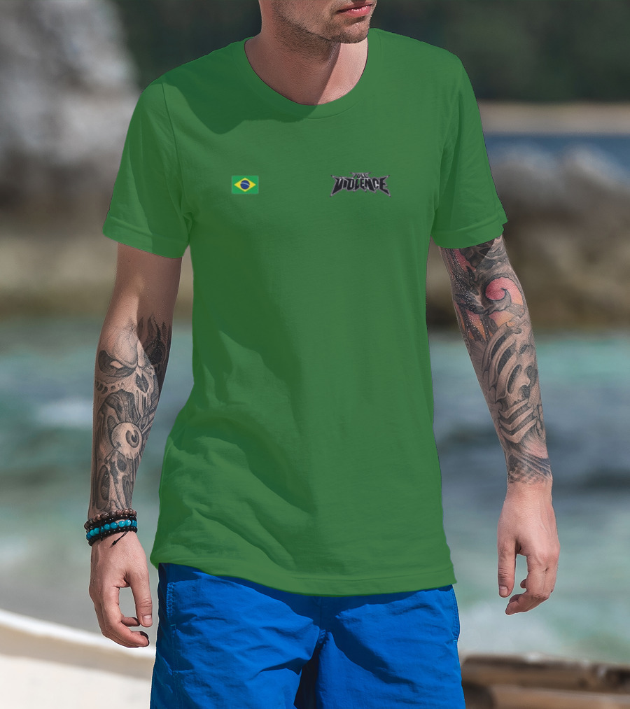 Full Violence Brazil Flag Jailton Almeida T-Shirt