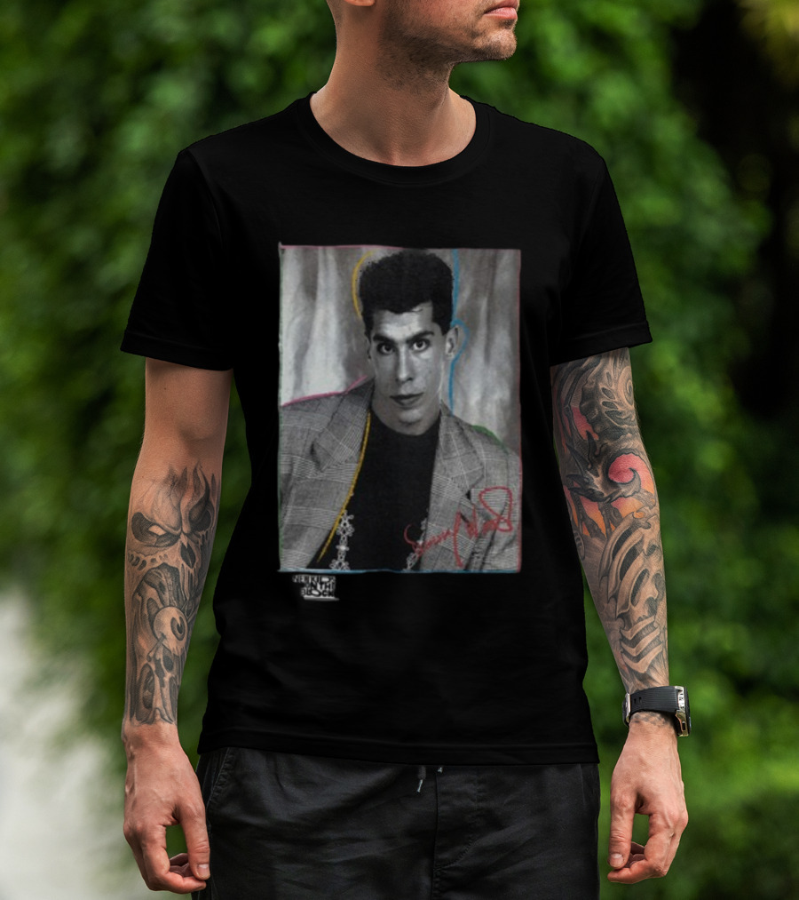 Danny Wood Vintage NKOTB Photo Colorful Outline T-Shirt