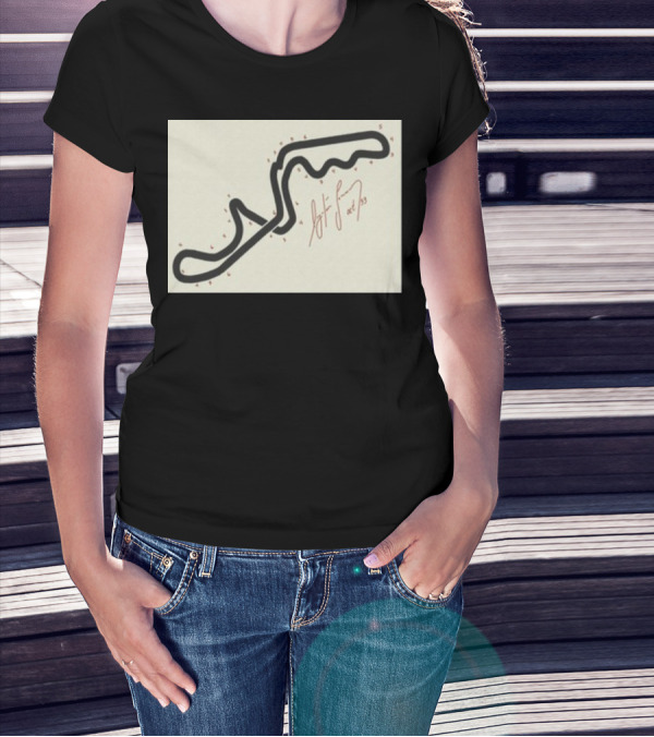 Ayrton Senna Hand-Drawn Suzuka GP 1993 Circuit Map Autograph T-Shirt