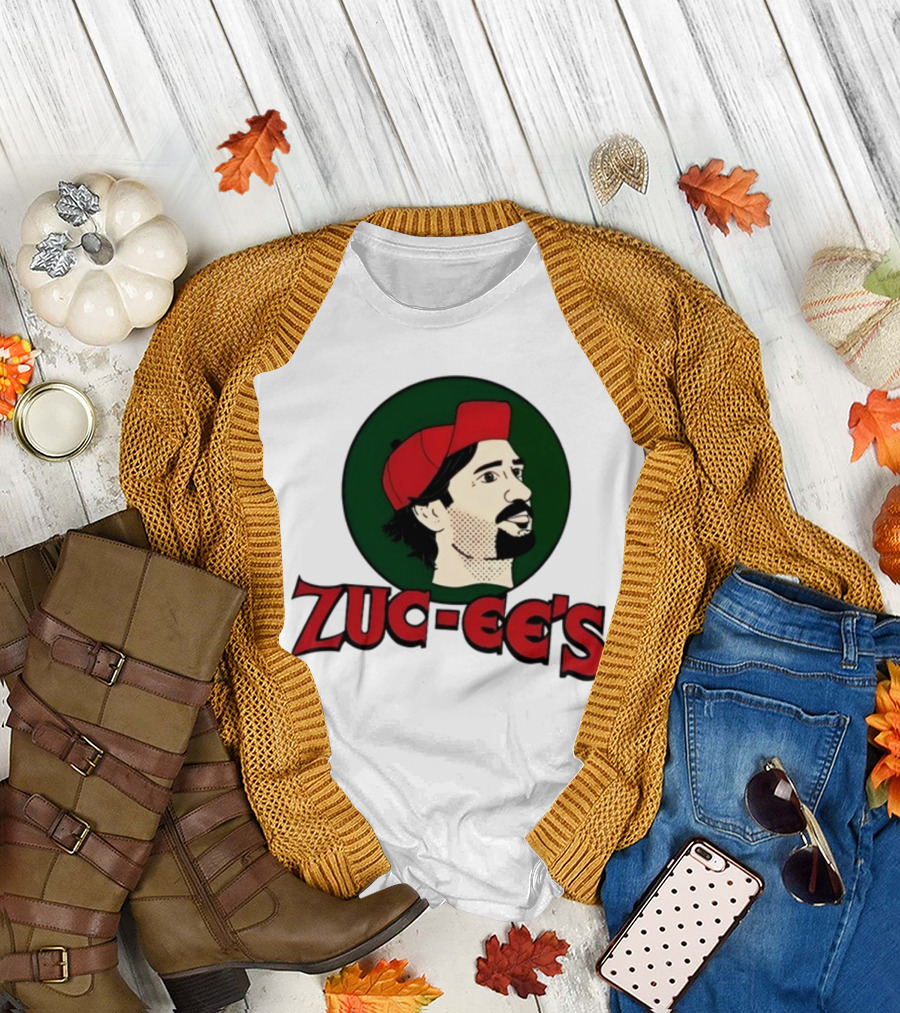 10K Takes Zuc-Ee's Retro Illustration Red Cap Green Circle T-Shirt