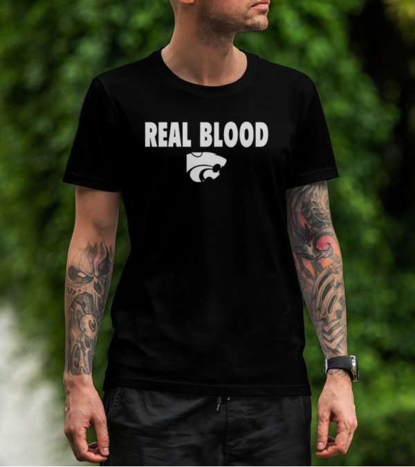 K-State Basketball Real Blood Wildcats T-Shirt