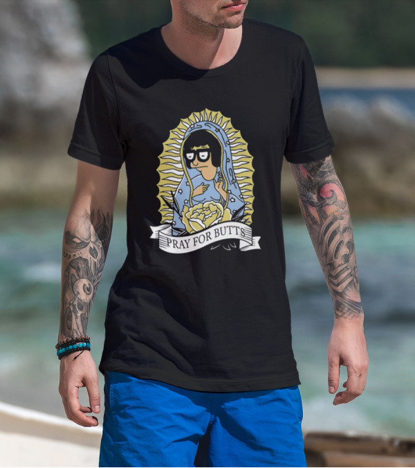 Pray For Butts Tina Belcher Bob's Burgers Iconic Character Image T-Shirt