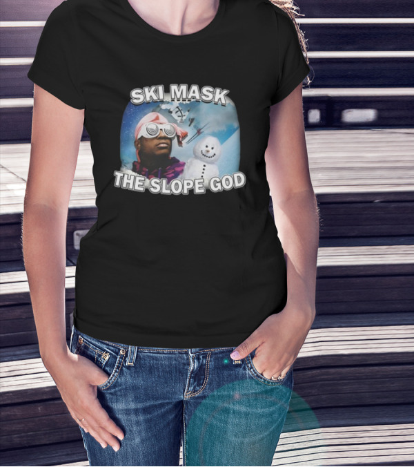 Ski Mask The Slope God Snow Adventure T-Shirt