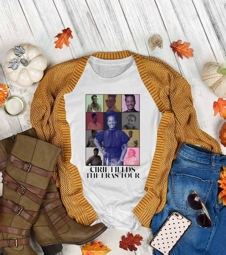 Cirie Fields The Eras Tour Multicolor Portrait Collage T-Shirt