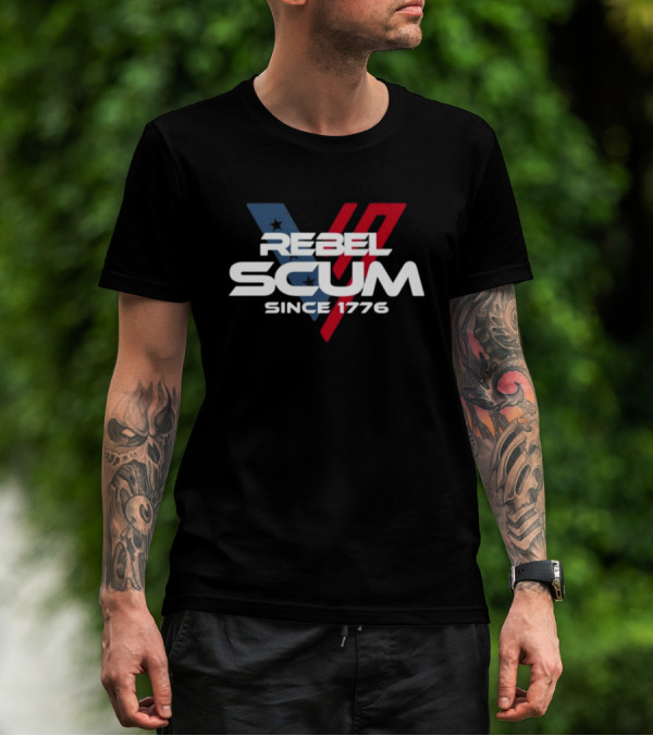 Rebel Scum Since 1776 Stars And Stripes Inspired T-Shirt