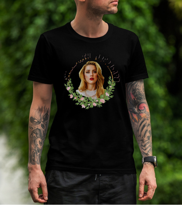 Chateau Bunny I Stand With Amber Heard Floral Wreath T-Shirt