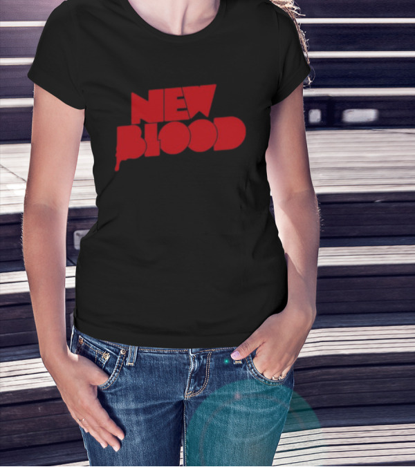 New Blood Dripping Lettering T-Shirt