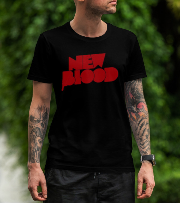 New Blood Dripping Lettering T-Shirt
