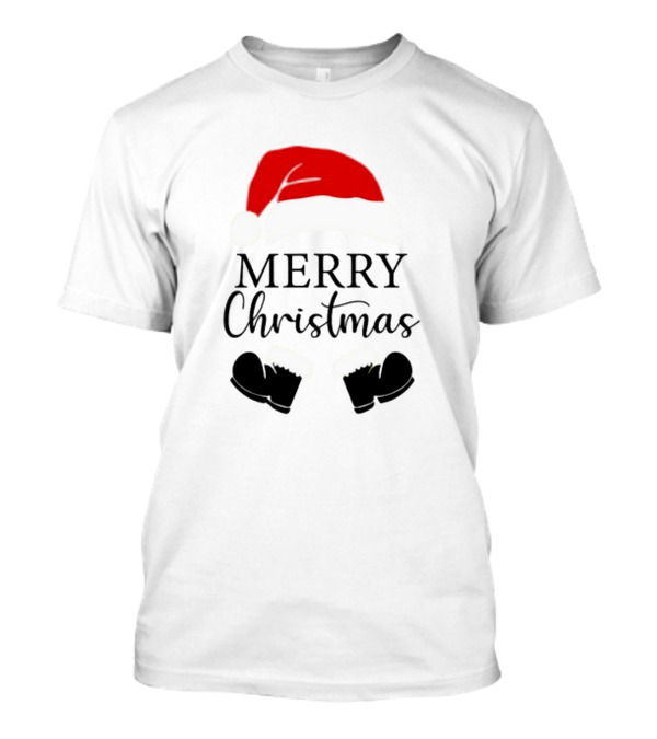 Merry Christmas Santa Hat And Boots Svg T-Shirt