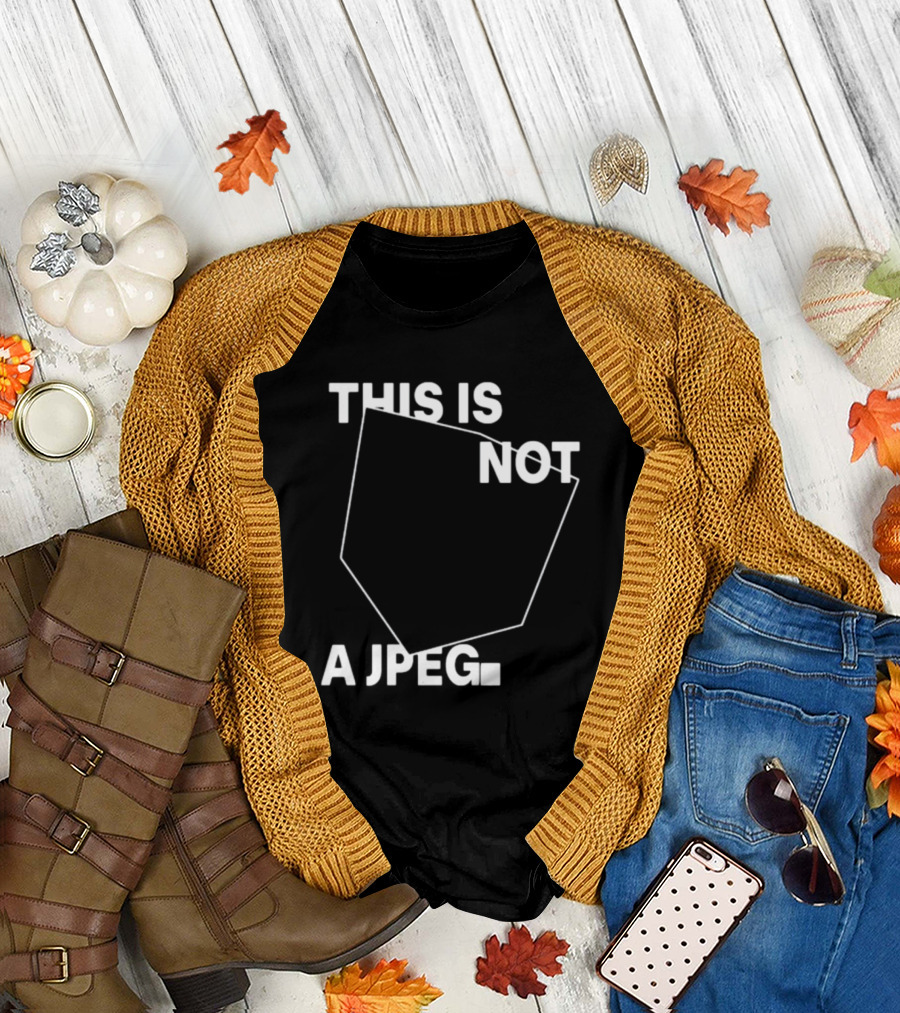 This Is Not A Jpeg White Text Abstract Shape T-Shirt