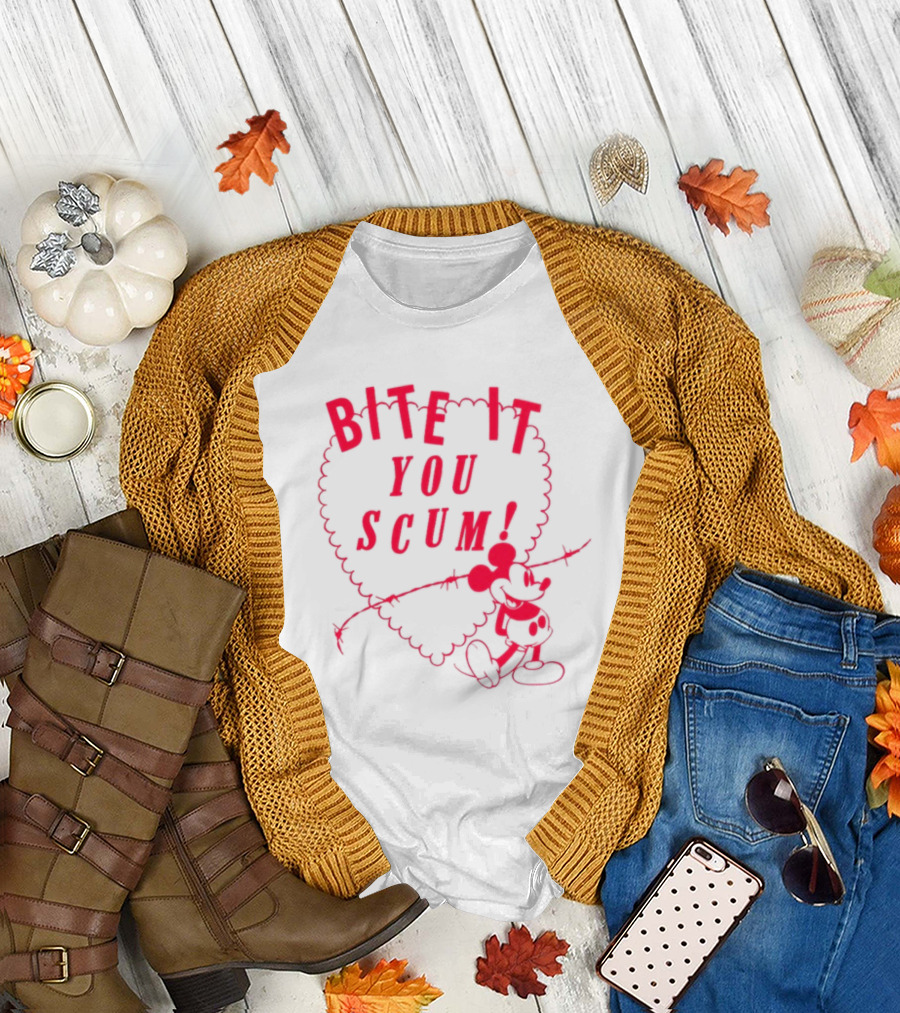 Bite It You Scum Mouse Barbed Wire T-Shirt