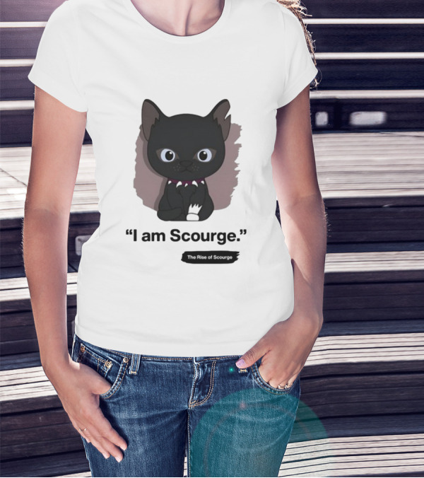 I Am Scourge The Rise Of Scourge Black Cat With Spiked Collar T-Shirt