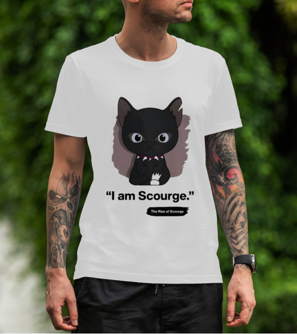 I Am Scourge The Rise Of Scourge Black Cat With Spiked Collar T-Shirt