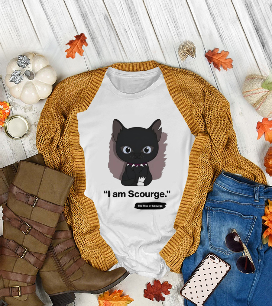 I Am Scourge The Rise Of Scourge Black Cat With Spiked Collar T-Shirt