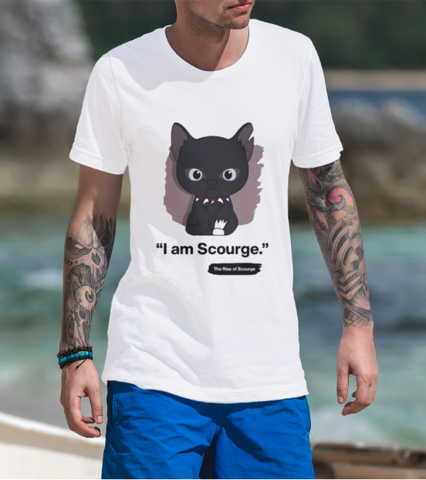I Am Scourge The Rise Of Scourge Black Cat With Spiked Collar T-Shirt