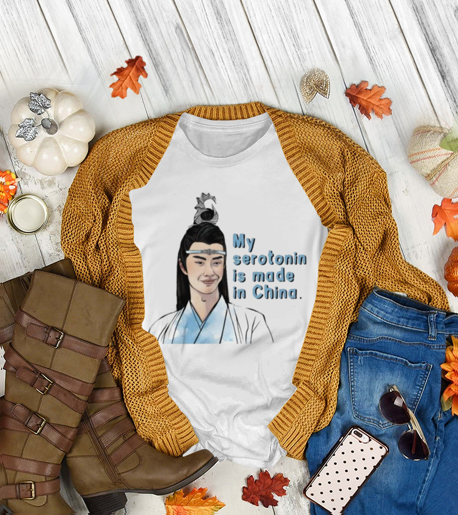 Yilingweiclan My Serotonin Is Made In China Character T-Shirt