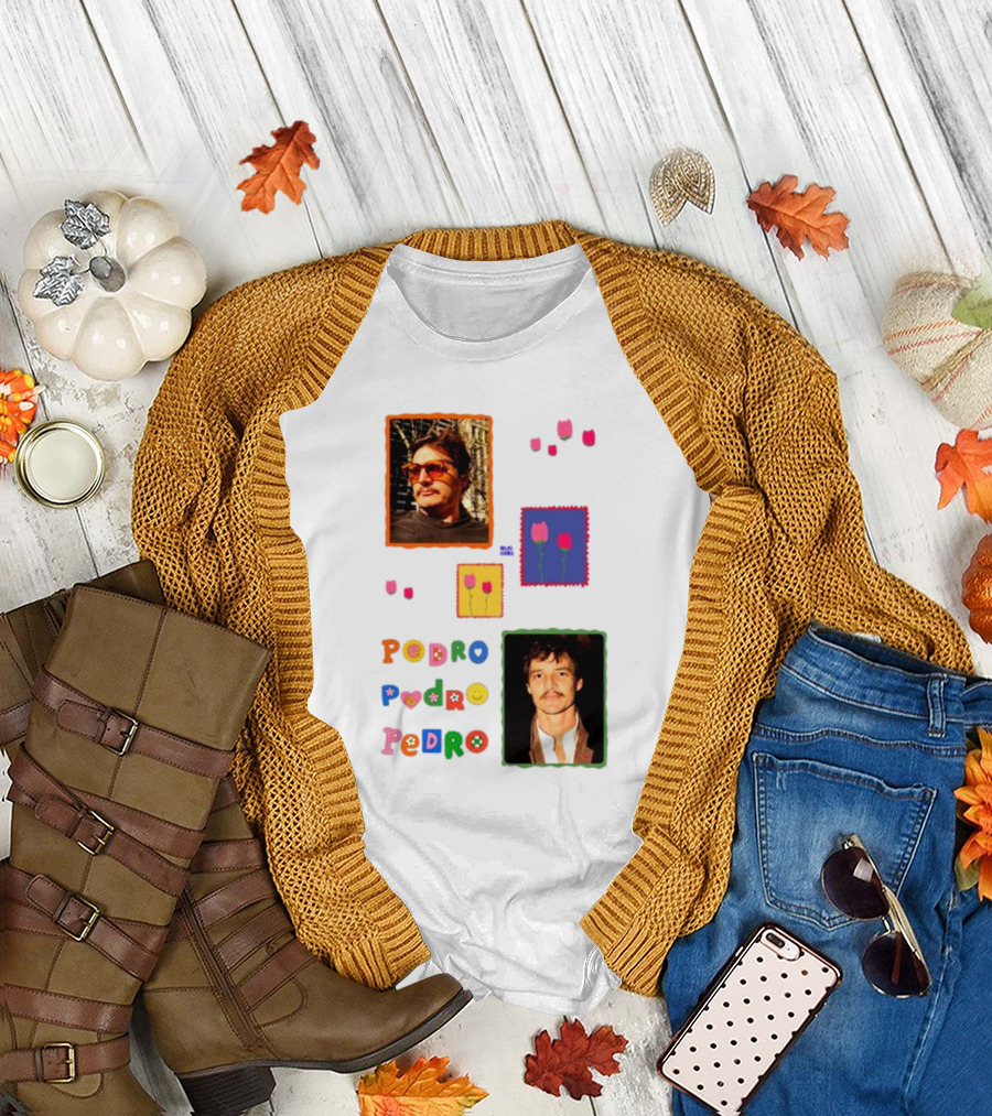 Buggirl200 Pedro Pedro Pedro Colorful Portrait and Tulips T-Shirt