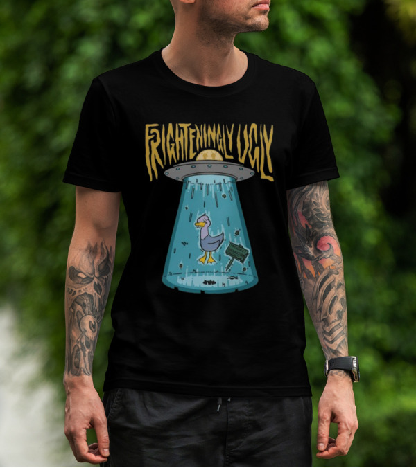 Foyesade Oluokun Frighteningly Ugly UFO Chicken Abduction T-Shirt