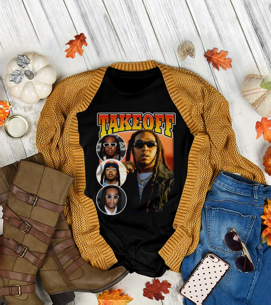 Takeoff Migos Rapper Tribute Collage T-Shirt