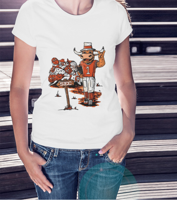 Longhorn Mascot SEC Conference Champs Drawing T-Shirt