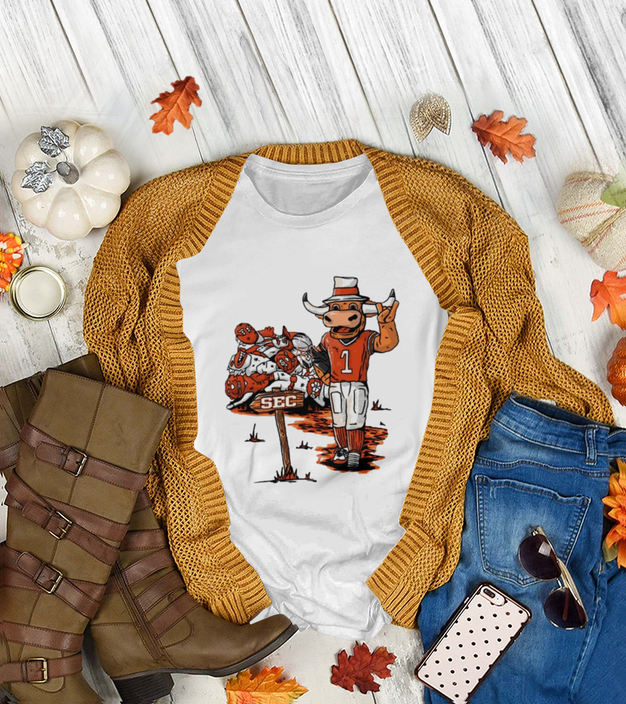 Longhorn Mascot SEC Conference Champs Drawing T-Shirt