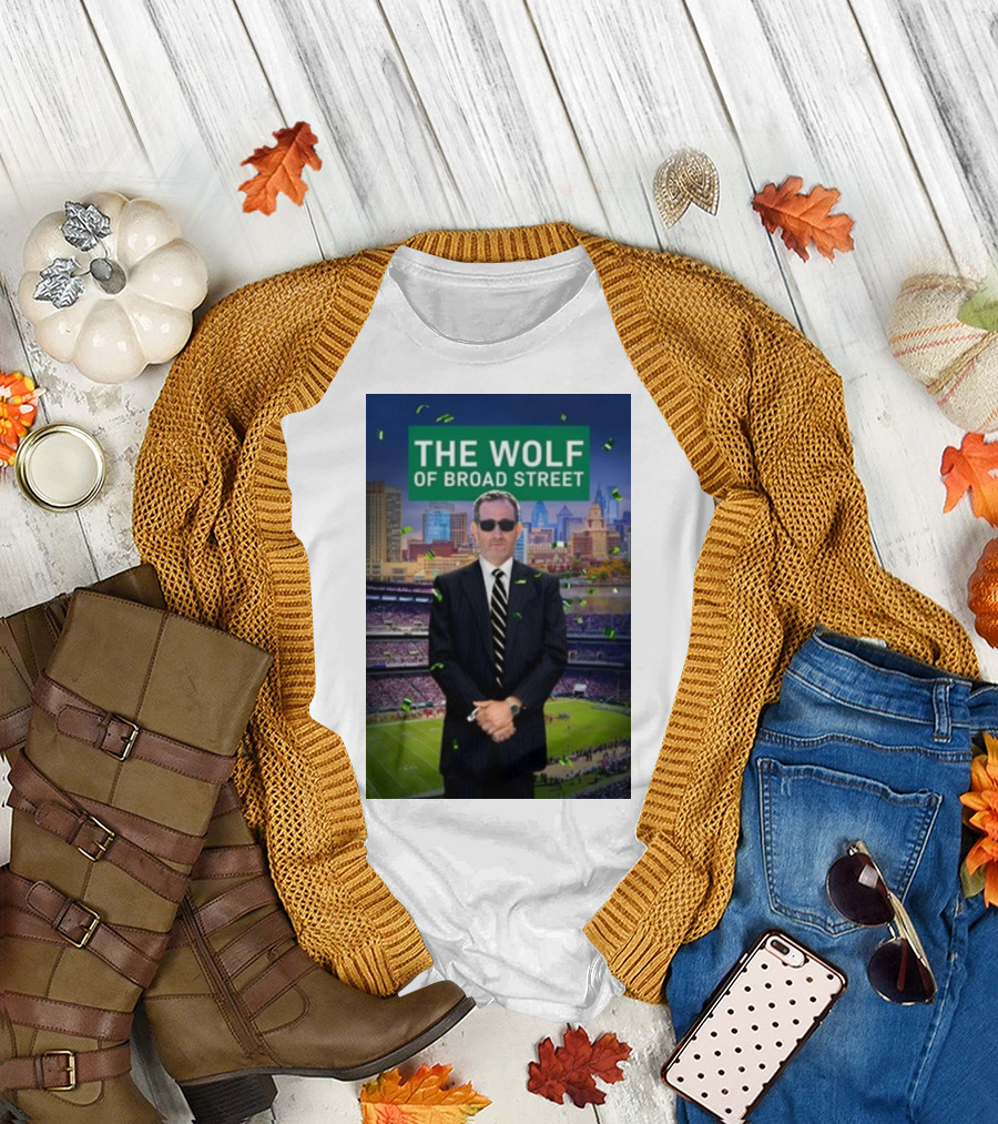 The Wolf of Broad Street Philly Football Skyline Celebrations T-Shirt