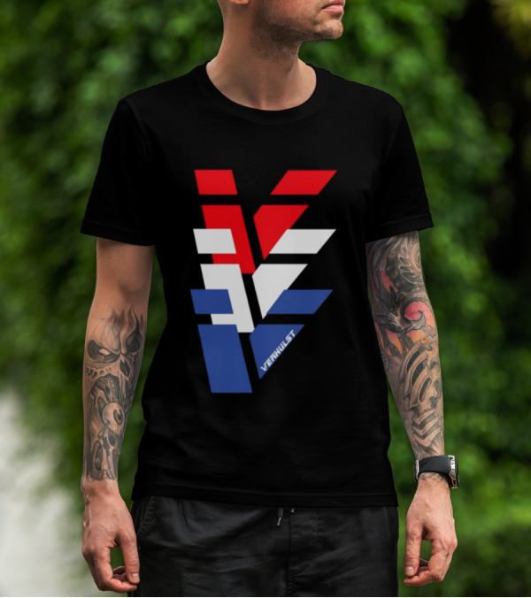 Verhulst V Red White Blue T-Shirt