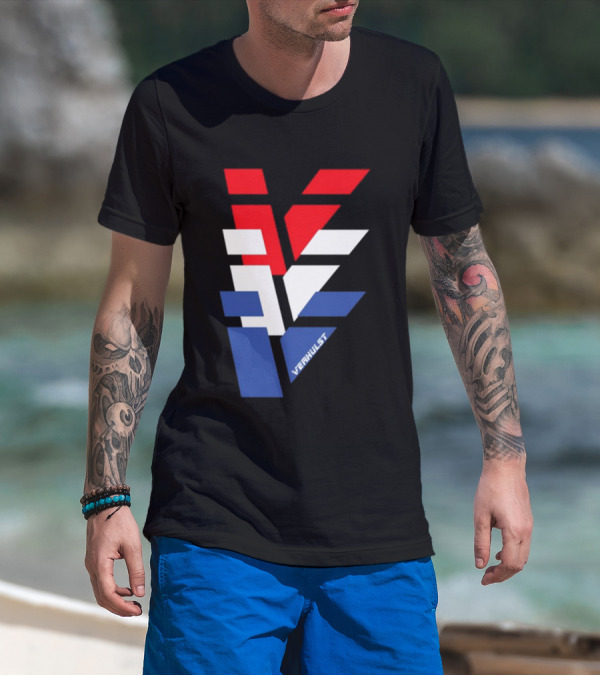 Verhulst V Red White Blue T-Shirt