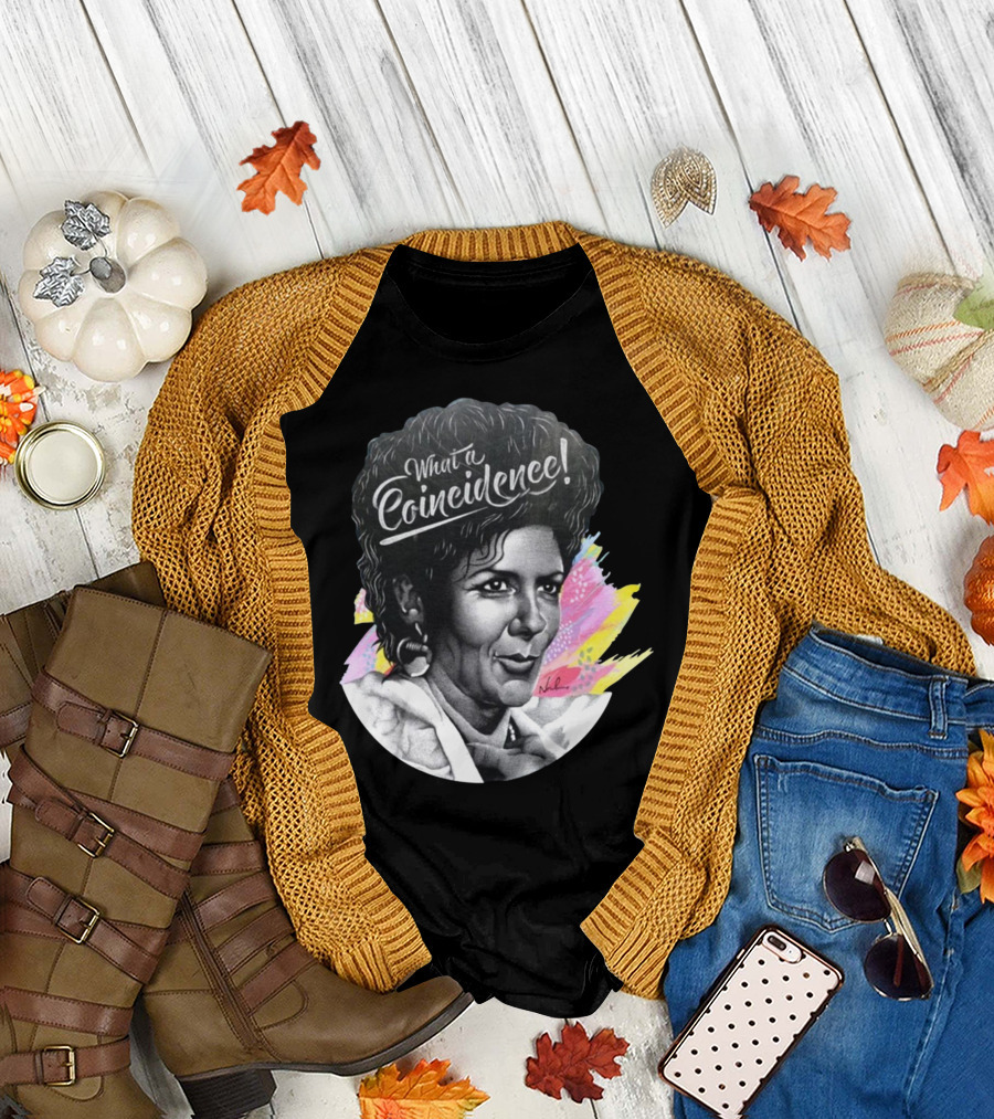 What A Coincidence Portrait with Colorful Background T-Shirt