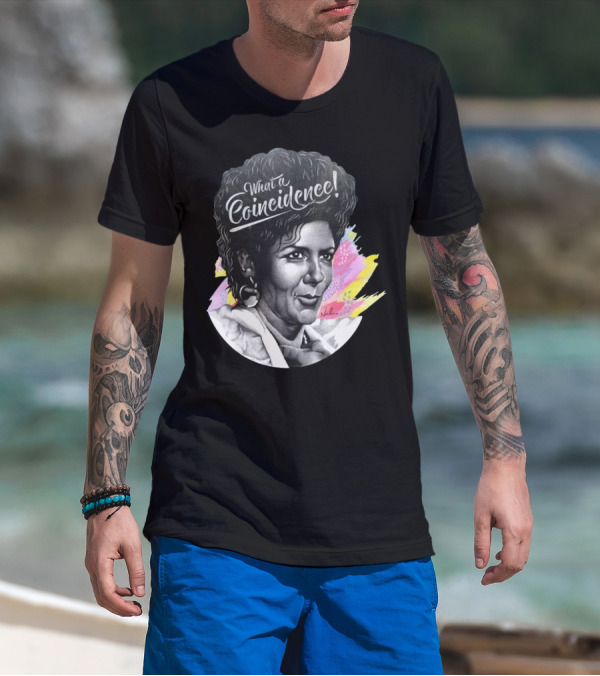 What A Coincidence Portrait With Colorful Background T-Shirt