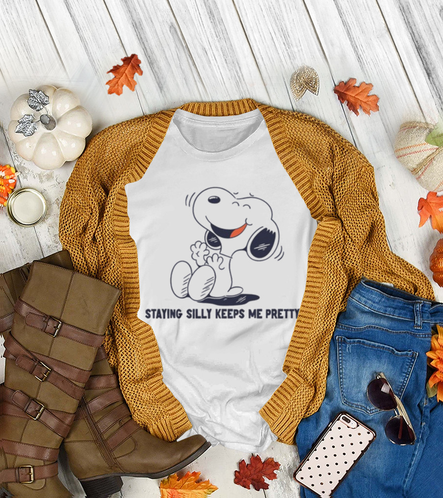 Snoopy Staying Silly Keeps Me Pretty T-Shirt