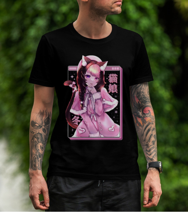 Uwumarket Strawberry Innocent Winter Nekomata Anime Aesthetic T-Shirt