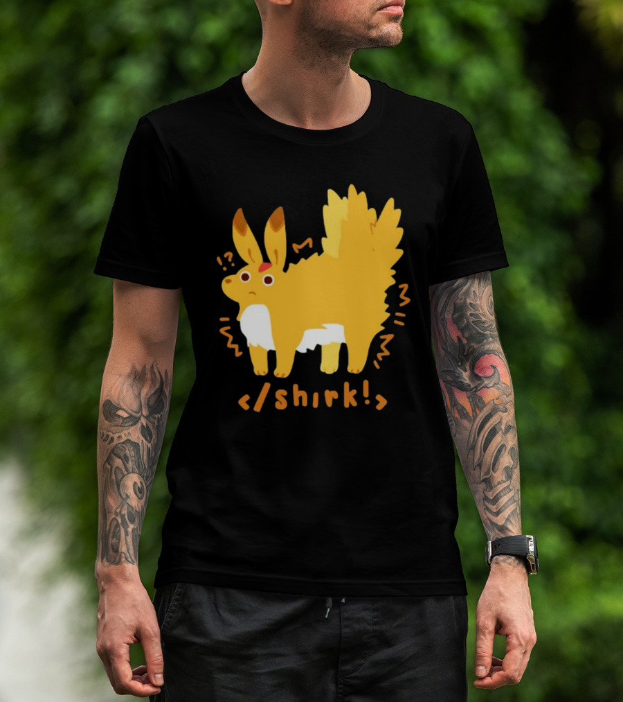 Fenrishion Pokemon Shirk Fluffy Jolteon Parody Quirky T-Shirt