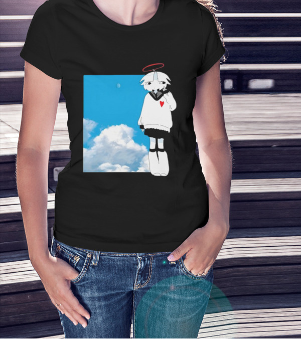 ChewChewer Loving Sky Cute Angel Halo Heart Clouds T-Shirt