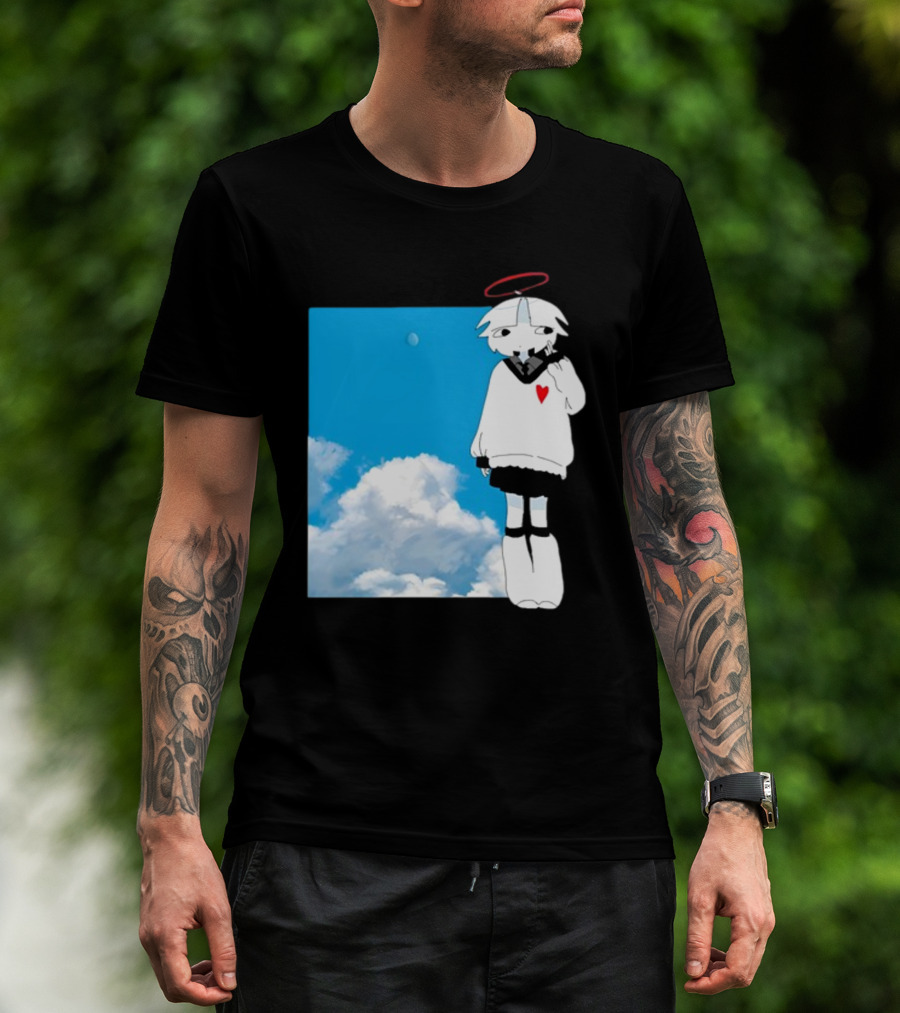 ChewChewer Loving Sky Cute Angel Halo Heart Clouds T-Shirt