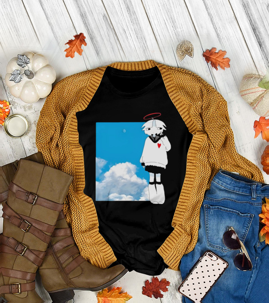 ChewChewer Loving Sky Cute Angel Halo Heart Clouds T-Shirt