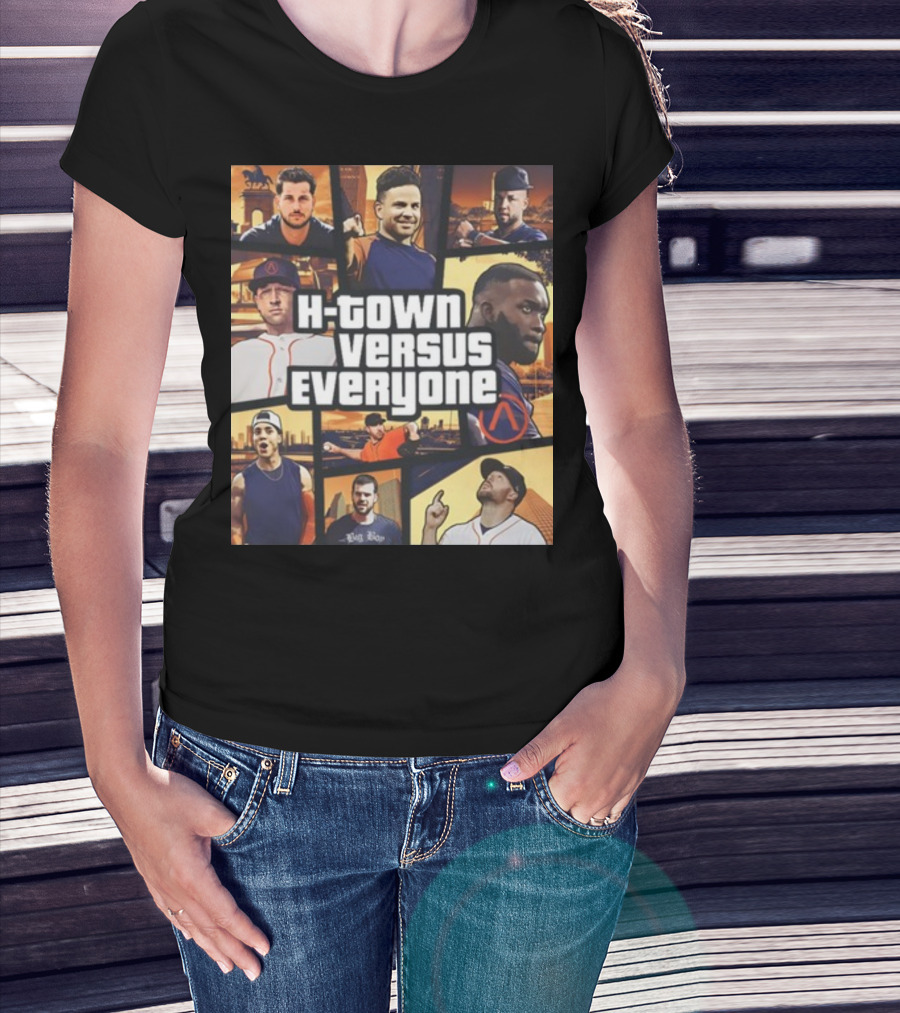 H-Town Versus Everyone Houston Sports Icons Collage T-Shirt