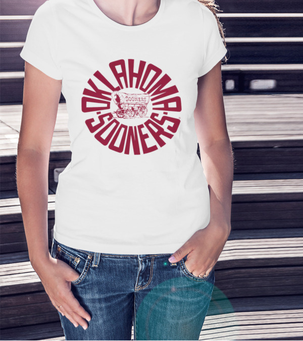 Oklahoma Sooners Covered Wagon Circle T-Shirt