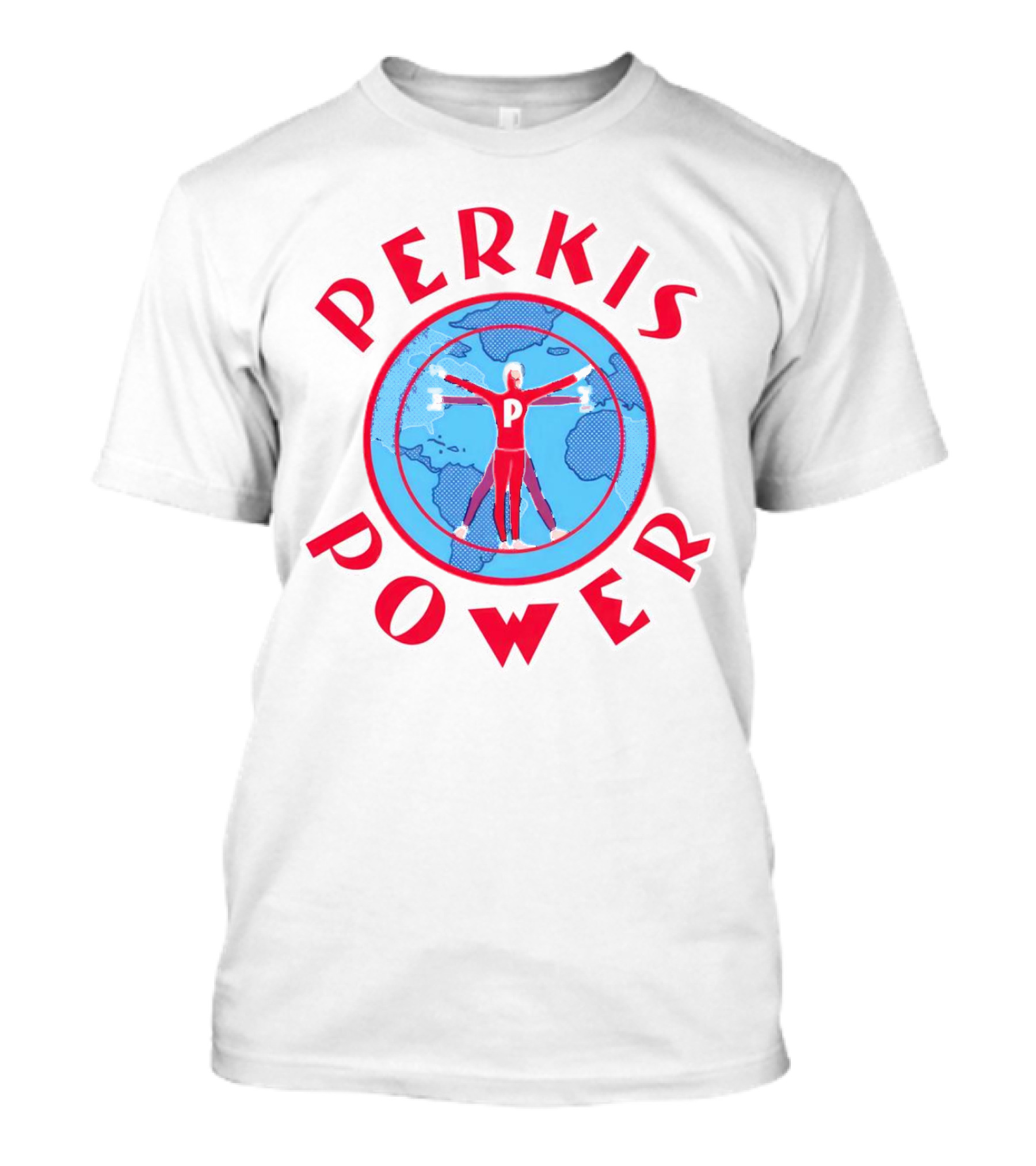 Perkis Power Global Fitness Vitruvian Workout T-Shirt