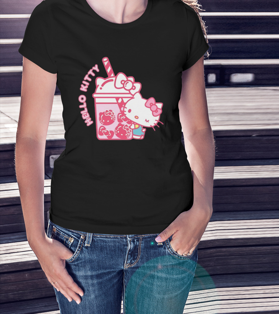 Hello Kitty Bubble Tea Drink Cute T-Shirt