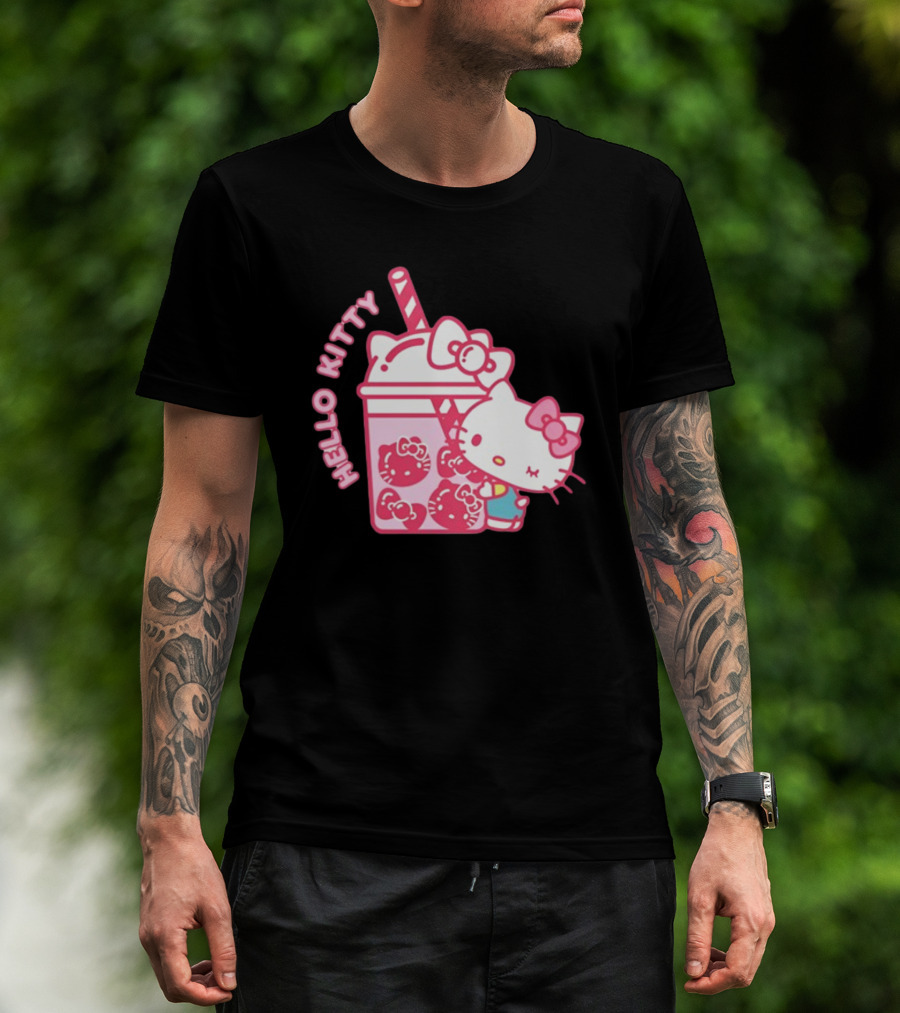 Hello Kitty Bubble Tea Drink Cute T-Shirt