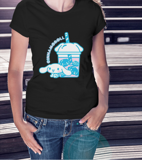 Cinnamoroll Bubble Tea Cup Pastel Cute Character T-Shirt