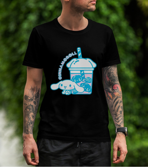 Cinnamoroll Bubble Tea Cup Pastel Cute Character T-Shirt