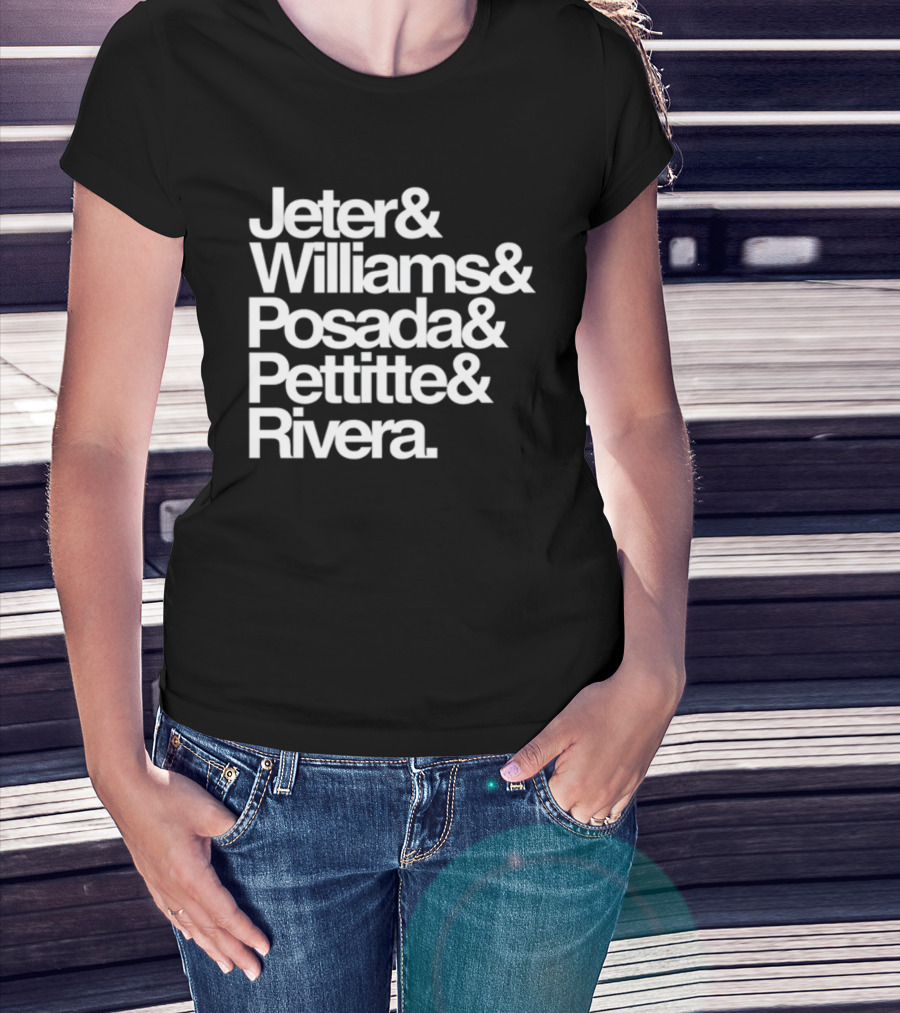 Jeter Williams Posada Pettitte Rivera New York Yankees Core Five Legends T-Shirt