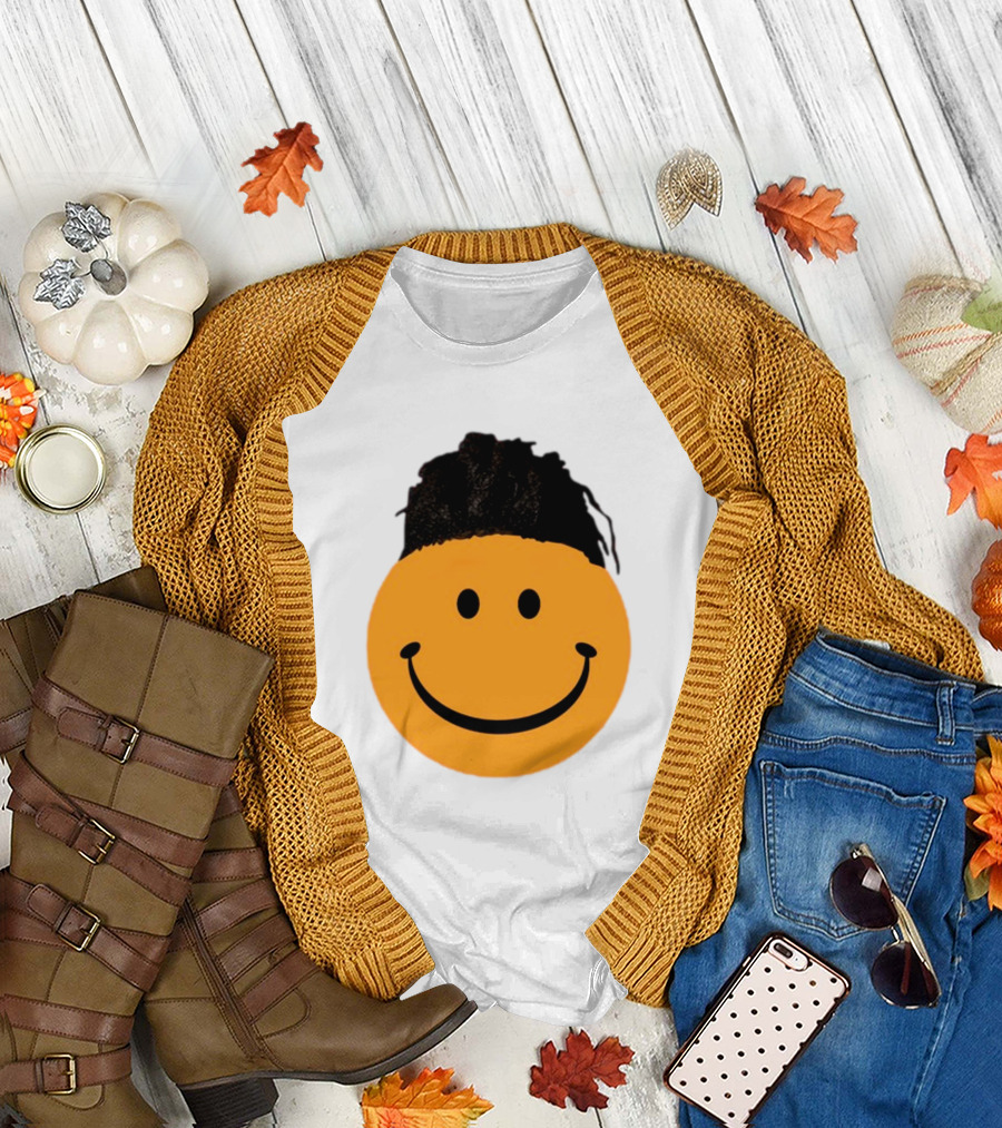 Smiling Face Have A Nice Game Emoji with Hair T-Shirt