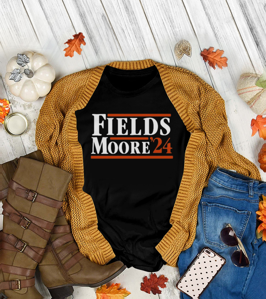 Fields Moore '24 Bold Election Campaign-Style T-Shirt